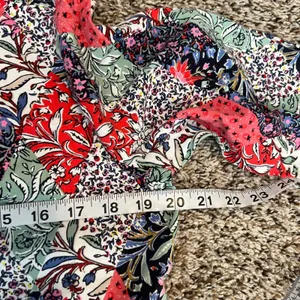 LOFT Patchwork Floral Print Long Sleeve Button Up Shirt‎ Women's Size Small thumbnail 3