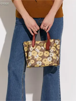 Coach Willow Tote Bag 24 In Signature Canvas With Floral Print NWT，c9721 thumbnail 10