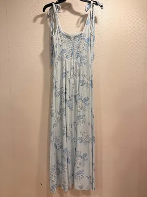 Anthropologie Awaylee Tie Strap Maxi Dress Romantic Event Wedding Guest Vacation Size S Boho thumbnail 2