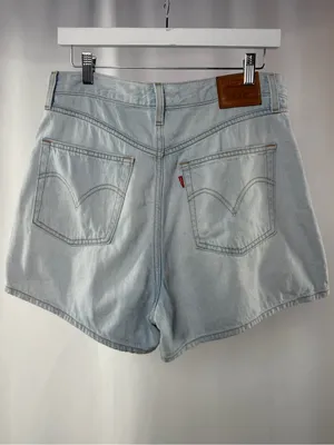 Levi's High Loose Denim Jean Shorts in Light Blue Size‎ 30 thumbnail 5