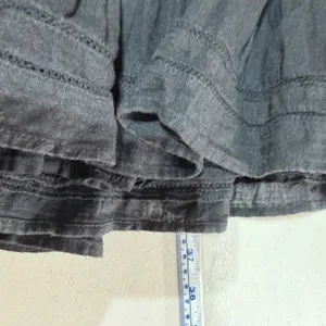 Rails Tara Dress Womens XS Black Linen Blend Smocked Lace Boho Cottagecore‎ thumbnail 13