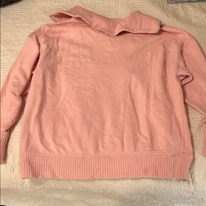 Aerie Blush Pink Quarter Zip Sweater thumbnail 2