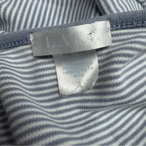 LAKE Pajamas PJ Sleep Top Striped Pima Cotton Short Sleeve Blue White Small thumbnail 4