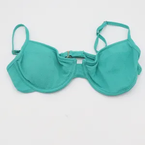 Old Navy Bikini Set Womens M Textured Underwire High Cut Teal Excellent thumbnail 2