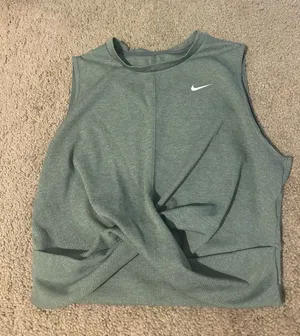 Nike Women’s Twist-Front Ribbed Tank Top - gray thumbnail 1