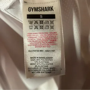 Gymshark TRAINING CROP TANK. Size Small. White. Sold out. thumbnail 5