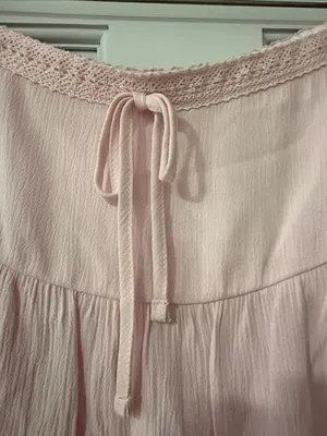 No Boundaries Light Pink Women's Peplum Tiered Mini Skirt Size L thumbnail 6