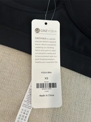 CRZ YOGA Butterluxe Y Back Spaghetti Thin Strap Sports Bra, Black, XS, NEW thumbnail 8