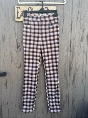 Hollister Black & White Plaid Skinny Pants thumbnail 2