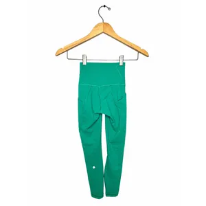 Lululemon Wunder Train High Rise Tight 25" Pocket Raceway Green Leggings Size 0 thumbnail 3
