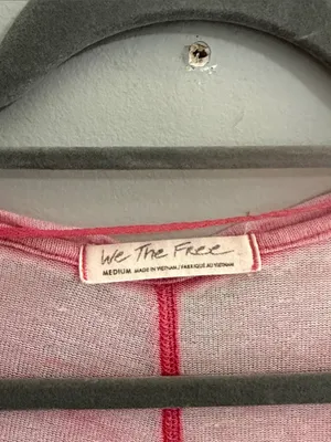 Free People Washed Pink V-Neck Tunic thumbnail 4