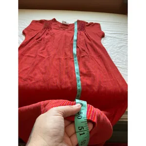 Vintage Nahuit Woven Maxi Dress Small Red/Orange thumbnail 6