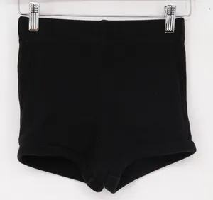 Zara Shorts Womens S Ribbed Knit Black High Waisted Casual Excellent thumbnail 1