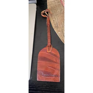 Dooney & Bourke Rare Bi-color Brown Zebra luggage Tag - euc thumbnail 2