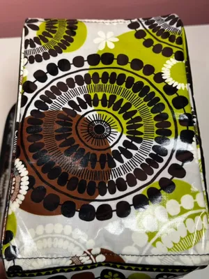 Vera Bradley Insulated Lunch Bag Cooler Tote Vintage Cocoa Moss Pattern thumbnail 5