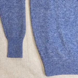 J. Crew | Light Blue Waffle Knit Wool & Alpaca Blend Crewneck Sweater \ Small thumbnail 4