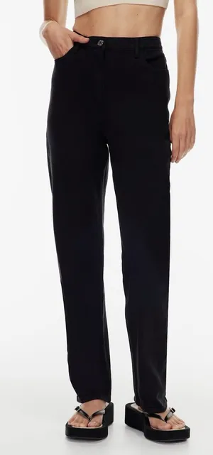 Aritzia Wilfred Free The Melina Pant Black High Rise Slim Straight Size 4 thumbnail 1