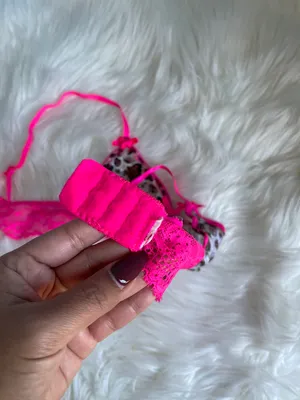 Hot Pink Cheetah Print Lace Bralette New Without Tags thumbnail 4