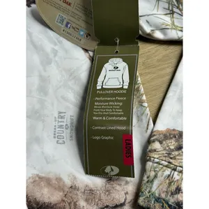 NWT Womens Mossy Oak white camo‎ pullover perfect hoodie outdoor hiking size L thumbnail 7