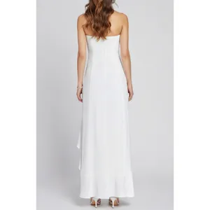AMANDA UPRICHARD Symone Asymmetric Ruffle Maxi Dress, Ivory, XL thumbnail 5