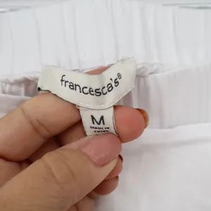 Francesca's White Cotton Wrap Skort Side Tie Shorts Womens Medium thumbnail 2