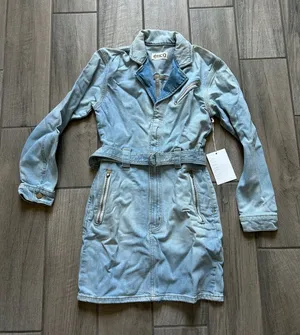 Etica Aurora moto dress in sea foam thumbnail 1