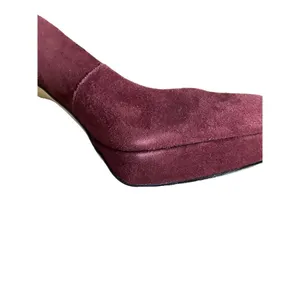 Michael Kors Platform Heals Womens 6M Used Burgundy Suede Heels thumbnail 5