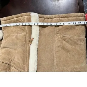 Vintage Wilsons Leather Suede & Faux Shearling Coat Penny Lane Y2K Tan M thumbnail 10