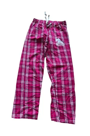 SJ Riding Camp Pink Plaid Pajama Pants Women's Medium thumbnail 1