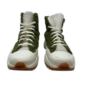 Converse Run Star Hike‎ High Sherpa Platform Sneakers Green Faux Fur Size US 8.5 thumbnail 4