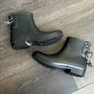 Sperry Top-Slider Women's Black Rubber Walker Turf Rain Boots women Sz 7M thumbnail 3