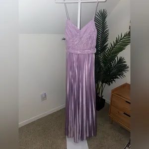 Mac Duggal Purple Pleated‎ Gown 2 thumbnail 3