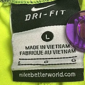 Nike Women’s Dri-Fit Neon Yellow Shorts w/ Elastic Band and Drawstring- Large thumbnail 9