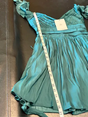Hello Molly Forest Green Ruffle Wrap Mini Dress NWT size 4 Homecoming thumbnail 14