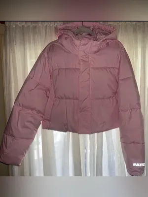 Fabletics Essential Cropped Hooded Puffer size XL in Sugar Pink NWOT thumbnail 2