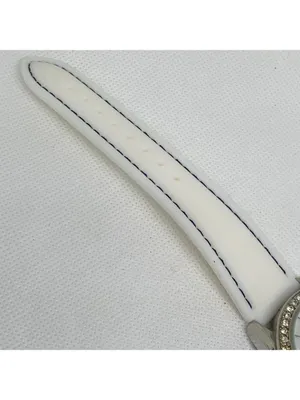 Vernier watch silver tone rhinestones 40mm quartz Roman mop dial running thumbnail 5