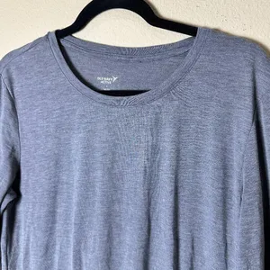 OLD NAVY ACTIVE Grey Soft Athletic Long Sleeve T Shirt w Thumbholes Size Large thumbnail 6