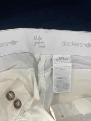 Dockers Womens White Crops Capris Pants Size 10 Comfort Stretch Waistband thumbnail 5