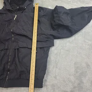 Old Navy Women's Rain Jacket Water Resistant Size Medium Full Zip Hooded Pockets thumbnail 5