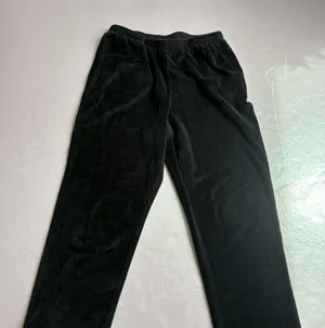 Alfred‎ Dunner Women's Black Velour Sweatpants Size S Elastic Waist thumbnail 1