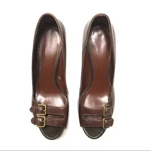 Marc Fisher Vertigo open toe double buckle heels 8‎ thumbnail 4