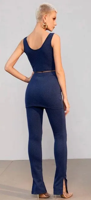 Women’s 2 Piece set Sz large Blue thumbnail 2