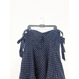 Megan Moroney Blue Polka Dot Corset Mini Dress Size XXL Off Shoulder Heart Retro thumbnail 5