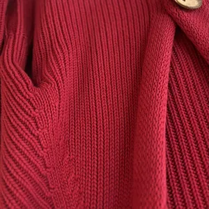 Keren Hart Chunky‎ Women’s Sweater. Red. 100% cotton. Medium. thumbnail 2