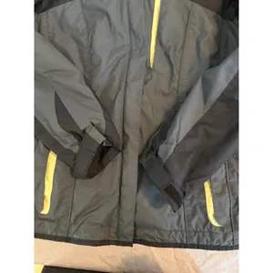 Columbia Interchange Hooded Jacket Womens Medium Black Grey‎ Neon Yellow Shell thumbnail 5
