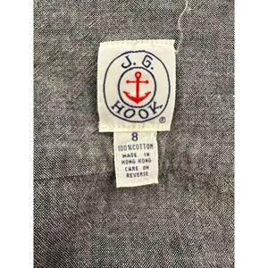 Vintage 1980s JG Hook Grey Denim Short Sleeve Top Medium thumbnail 7