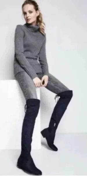 161- Marc Fisher Black Over the Knee Boots Size 5 thumbnail 1