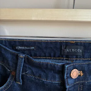 Talbots barely boot jean women's size 12 cotton blend dark wash trousers thumbnail 3