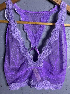 Free People Intimately Midweek Longline Purple Bralette in size Small thumbnail 4