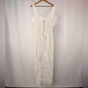 Showpo Cut‎ Out Slit Maxi Dress in White Size 4 thumbnail 4